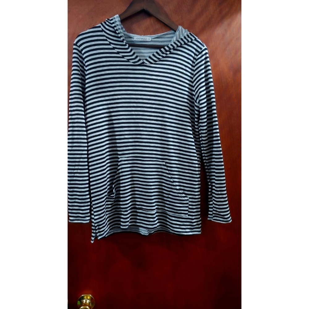Striped Long Sleeve T-shirt Dress